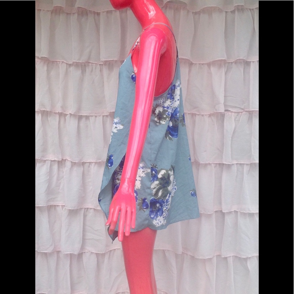 New Free People Floral Boho Slip Mini Dress Size S - Picture 3 of 7